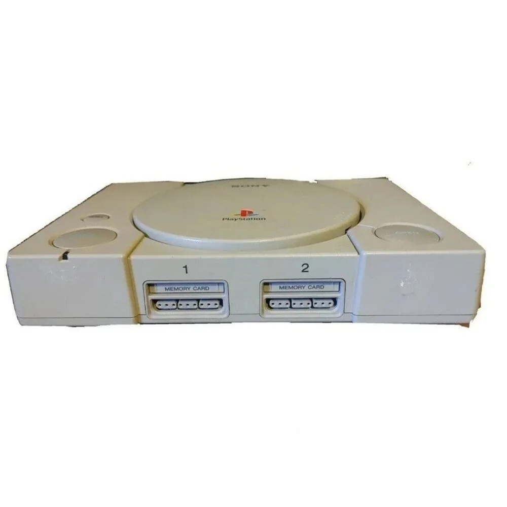 PS1 PlayStation One SCPH-1001 Console with wires and Controller TESTED